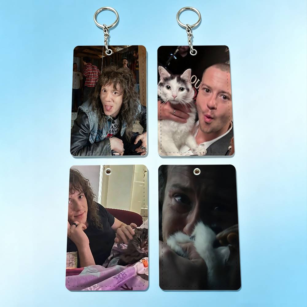 Leather Work Is - actor J-Joseph Quinn Cat Badge Holder