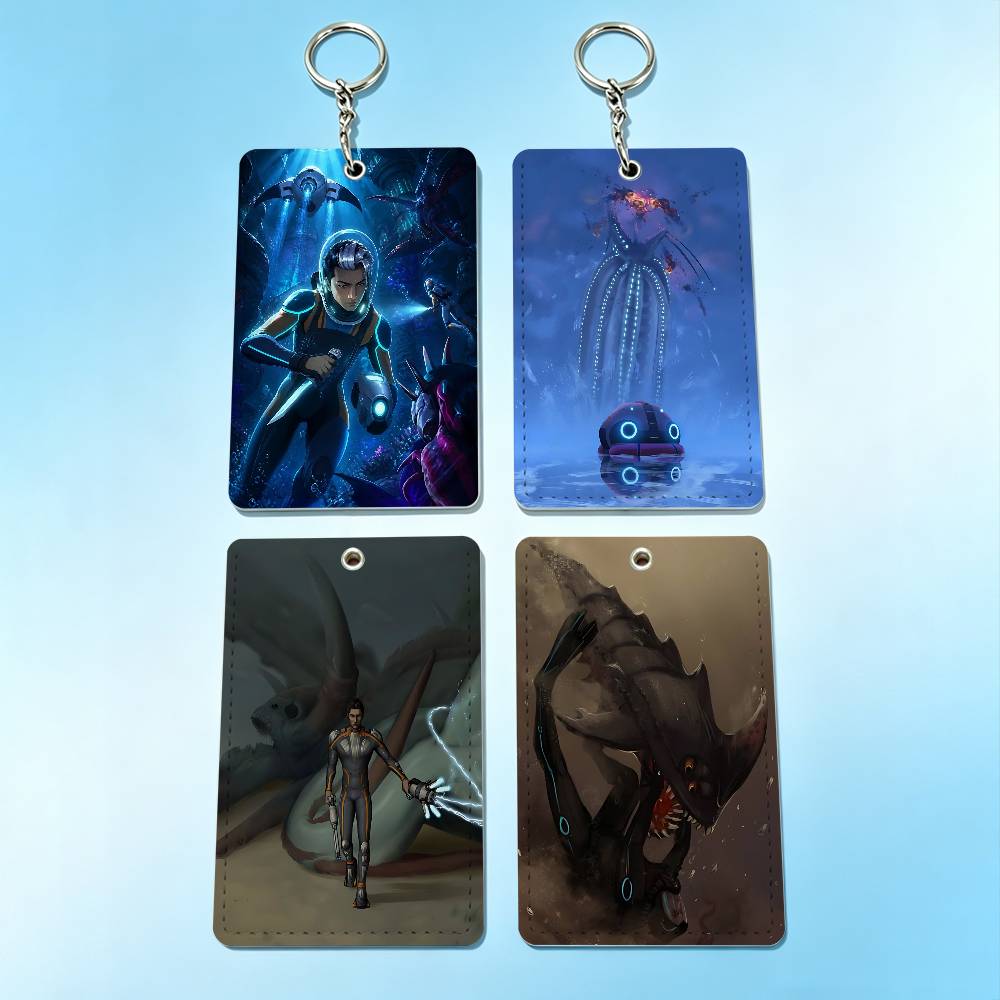Leather Work Is - Hot Game S-Subnautica 2 Badge Holder