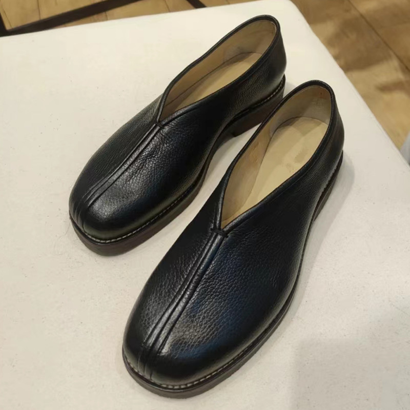 Leather Work Flats Women - Male Leather Shoes women 2023 New