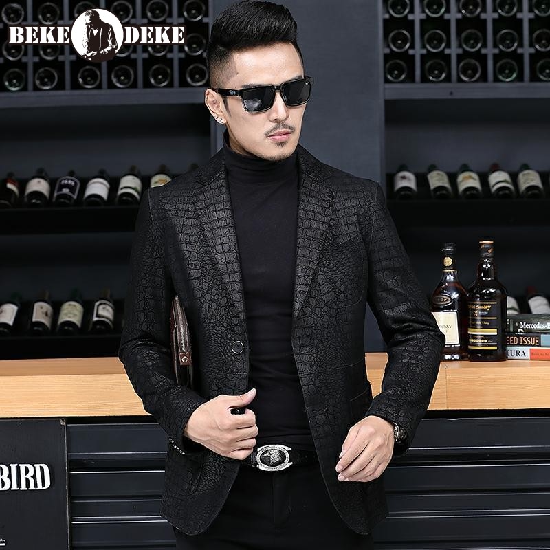 Leather Work Jacket Mens - Autumn Business Men Sheepskin Genuine Leather