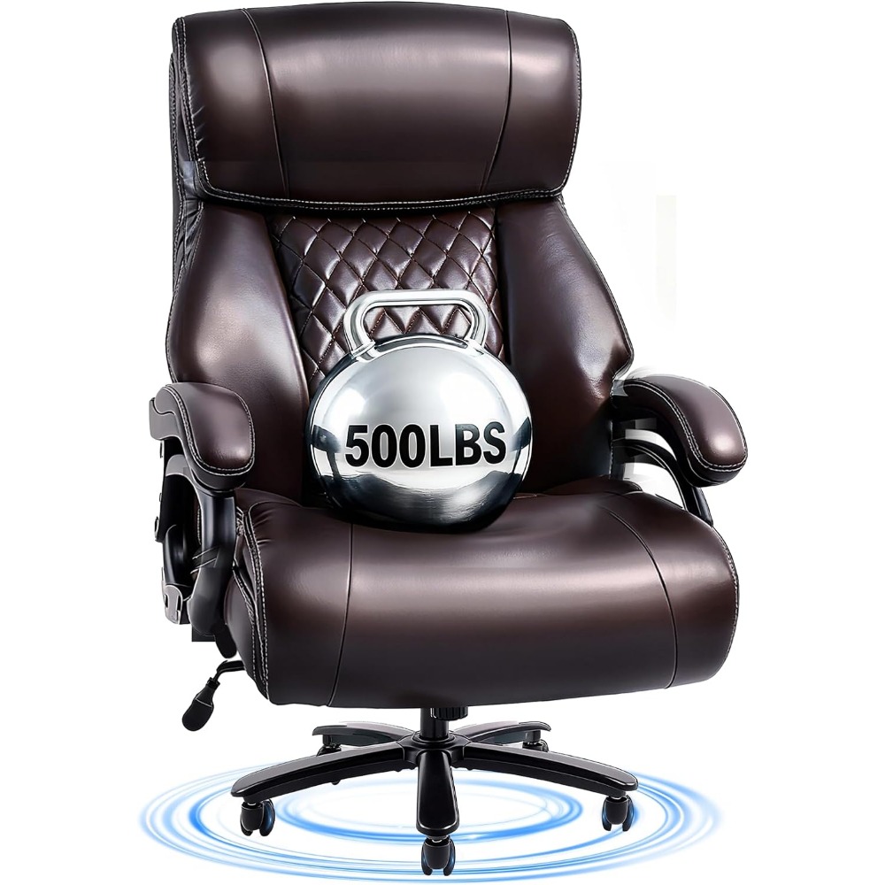 Leather Work Is - High-Capacity Office Chair for Comfortable Work
