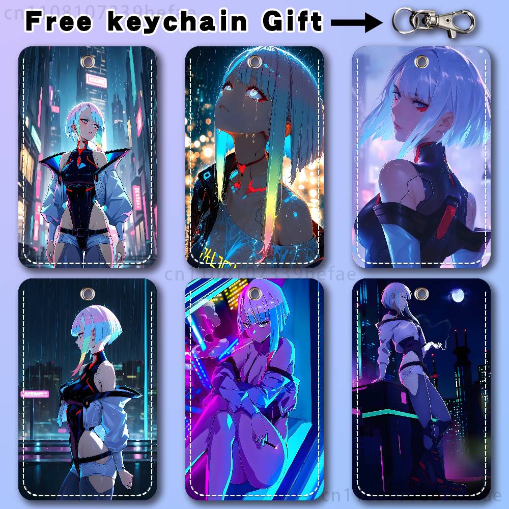Leather Work Is - Lucy C-Cyberpunk E-Edgerunners Holder Keychain For
