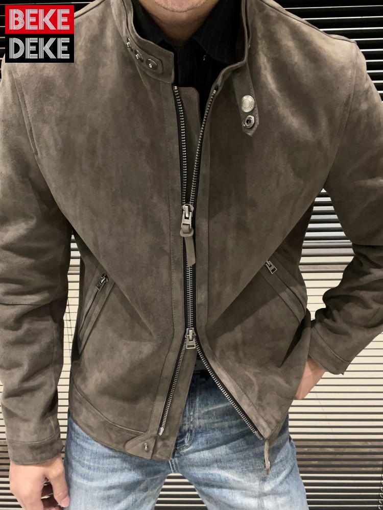 Fashion Mens New Slim Fit Stan - Leather Work Jacket Mens recension och pris