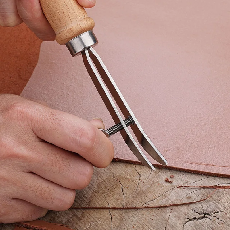 DIY Adjustable Leather Edge Cr - Groover Stitching Tool recension och pris