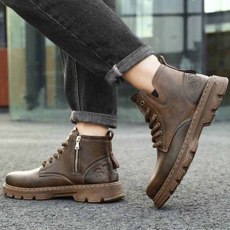 ​Men’s 2025 Winter New Arrival - Leather Work Boots recension och pris
