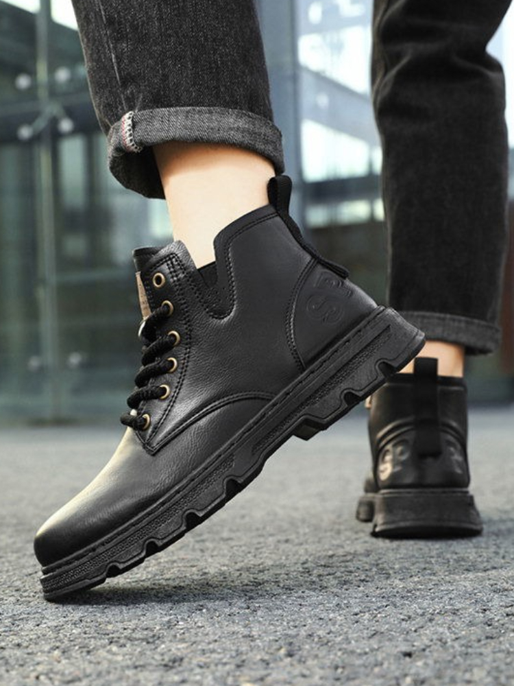 ​Men’s 2025 Winter New Arrival - Leather Work Boots recension och pris
