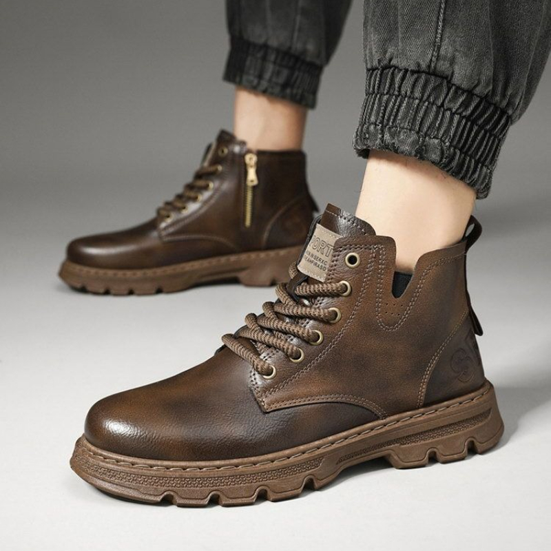 ​Men’s 2025 Winter New Arrival - Leather Work Boots recension och pris