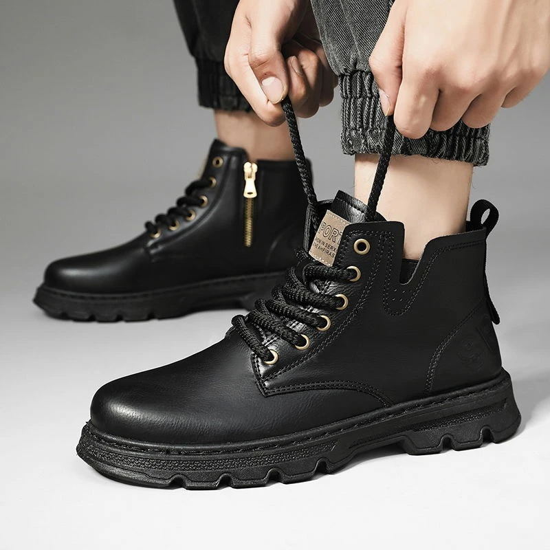 ​Men’s 2025 Winter New Arrival - Leather Work Boots recension och pris