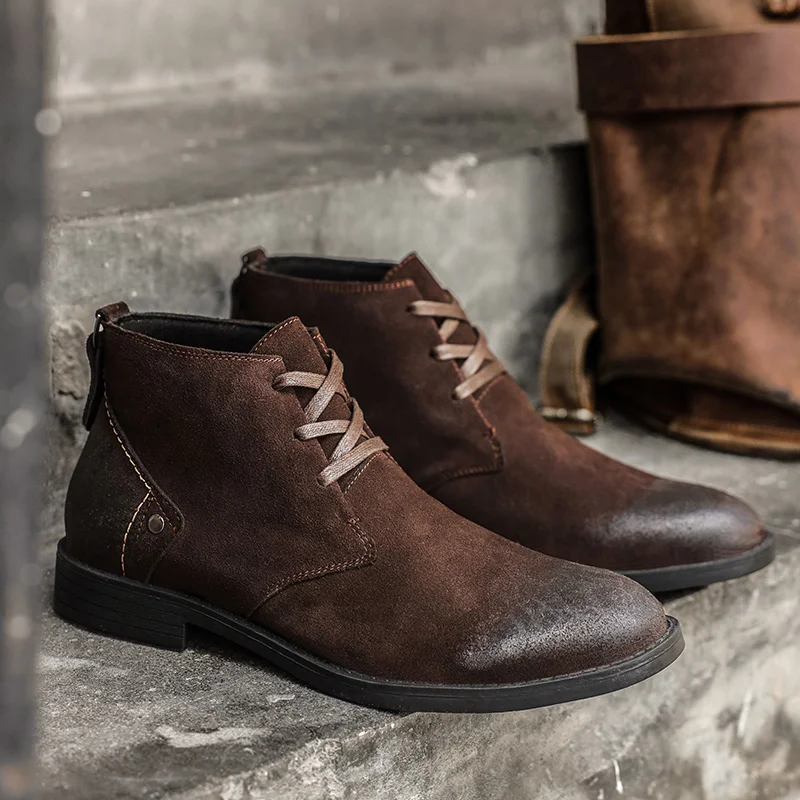 New Cow Suede Ankle Boots Hand - Leatherwork Designs recension och pris