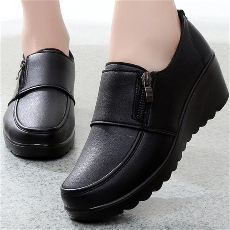 New Spring Women's Shoes Fashi - Leather Work Flats Women recension och pris