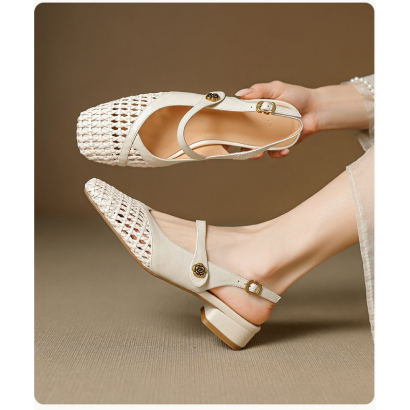 Women's Closed Toe Sandals Wov - Leather Work Flats Women recension och pris