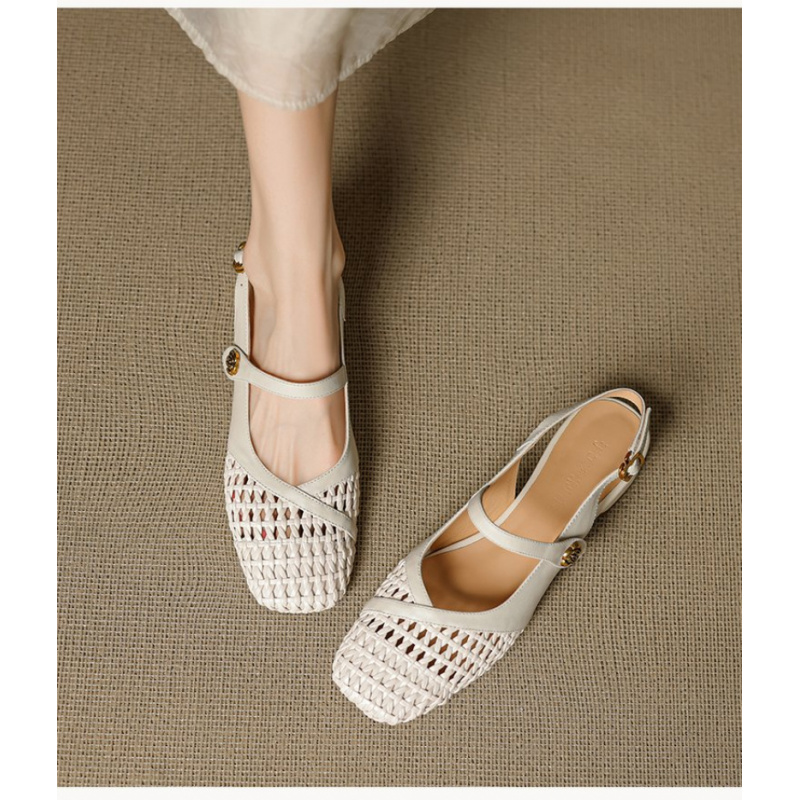 Women's Closed Toe Sandals Wov - Leather Work Flats Women recension och pris