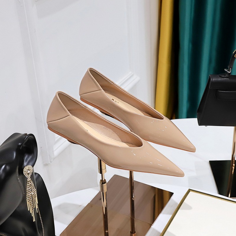 Fashion Women 1cm Low Heels Wo - Leather Work Flats Women recension och pris