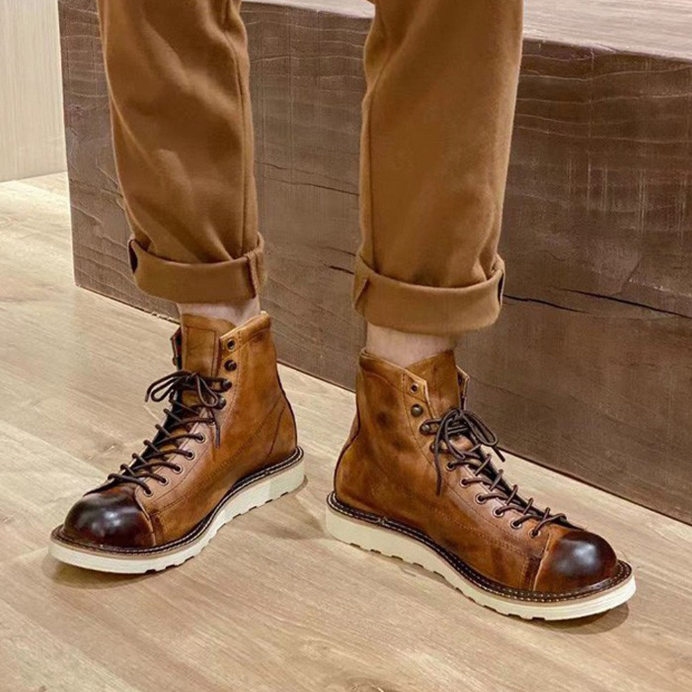 Men's Genuine Leather Hollow O - Leather Work Outfit recension och pris