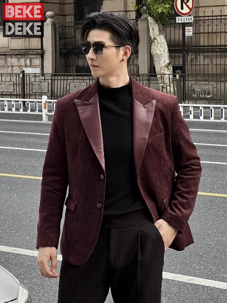 Fashion Mens Autumn Party Slim - Leather Work Jacket Mens recension och pris