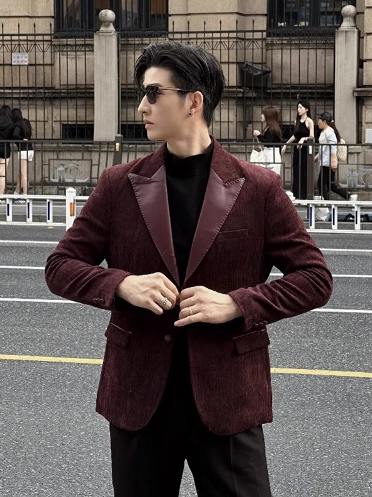 Fashion Mens Autumn Party Slim - Leather Work Jacket Mens recension och pris
