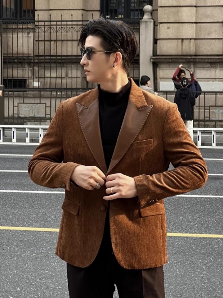 Fashion Mens Autumn Party Slim - Leather Work Jacket Mens recension och pris