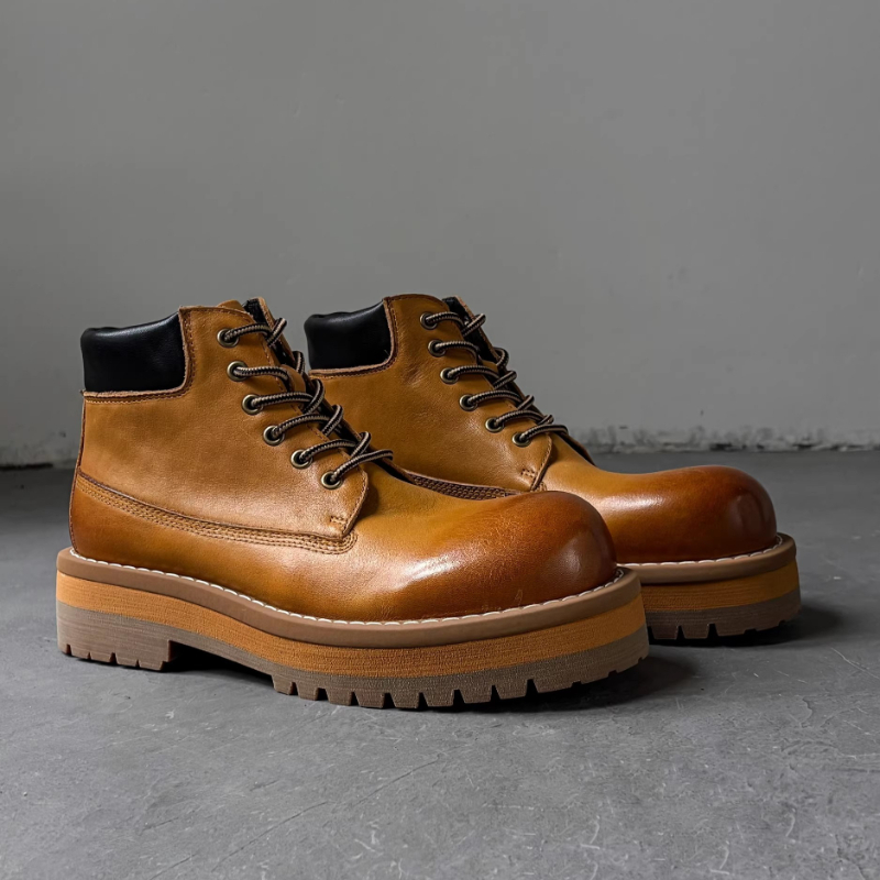 British Style Men Ankle Boots  - Leather Work Boots recension och pris