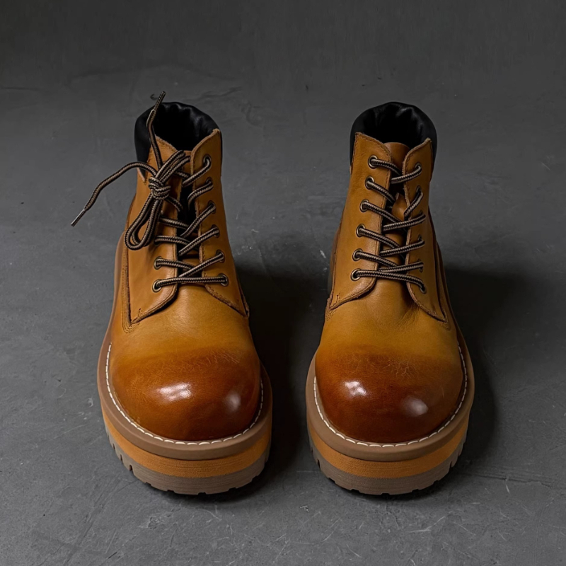 British Style Men Ankle Boots  - Leather Work Boots recension och pris