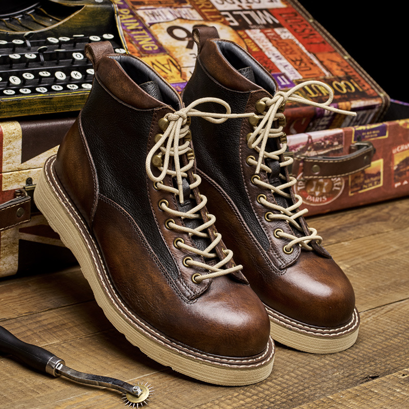 Men's Short Toe Work Boots, Am - Leather Work Boots recension och pris