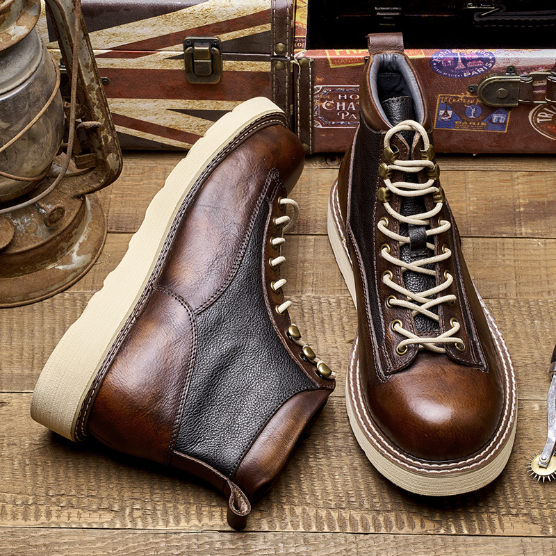 Men's Short Toe Work Boots, Am - Leather Work Boots recension och pris