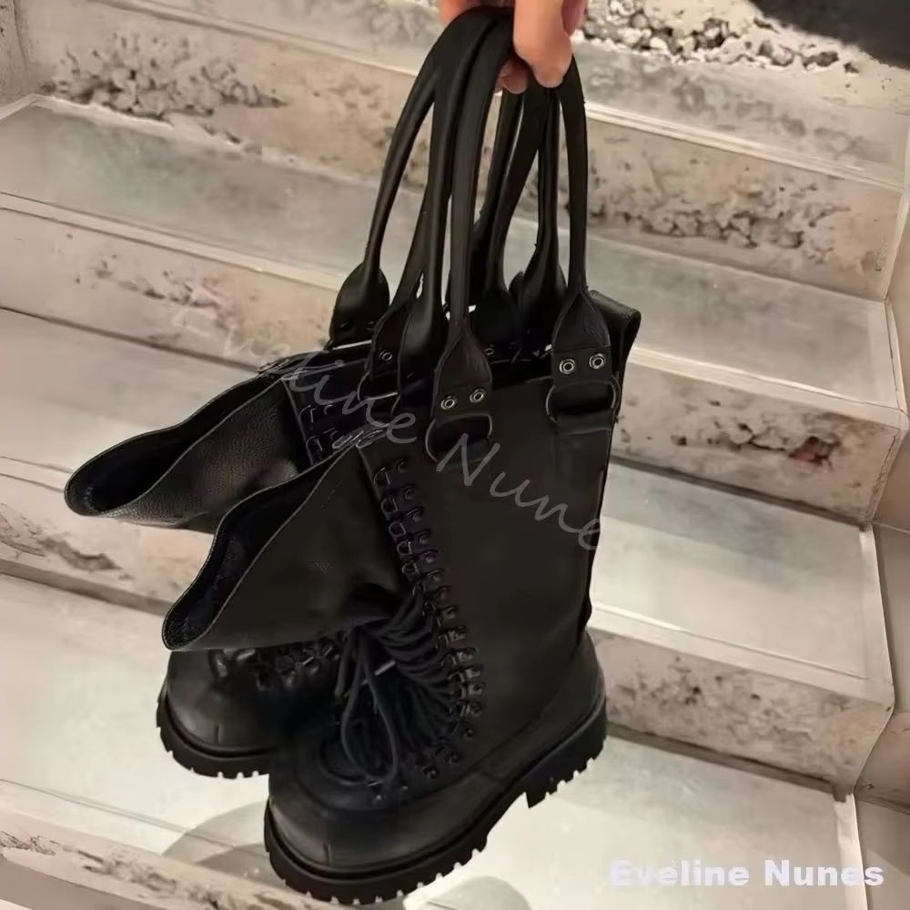 Retro Genuine Leather Motorcyc - Leather Work Boots recension och pris
