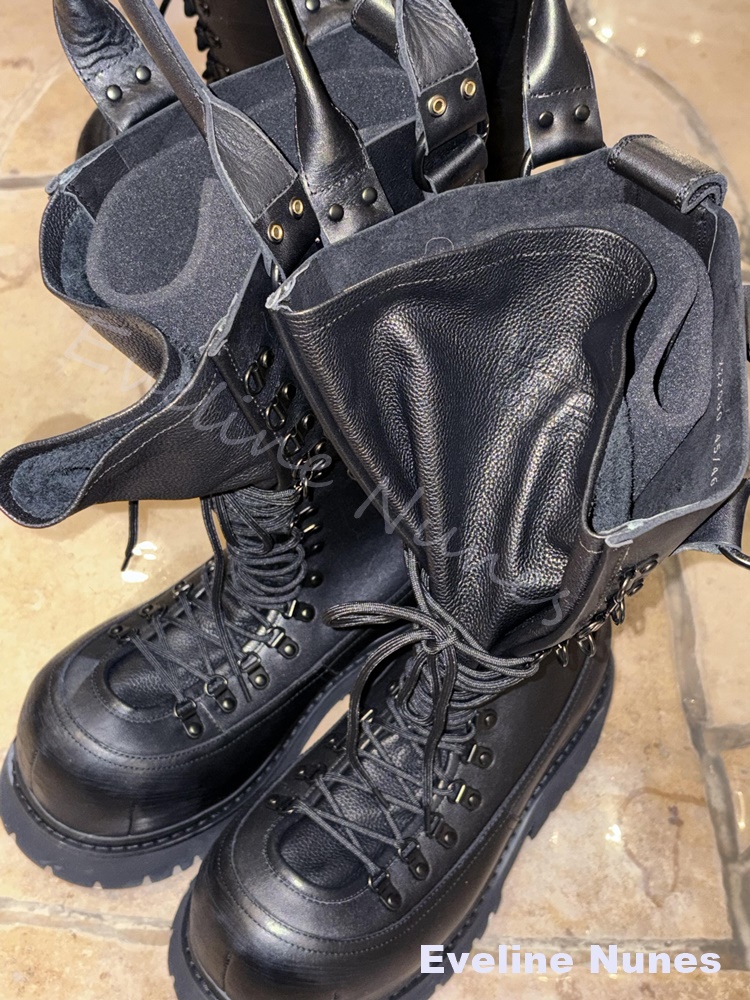 Retro Genuine Leather Motorcyc - Leather Work Boots recension och pris