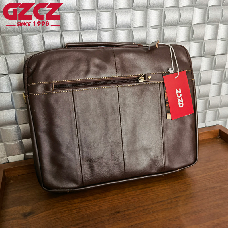 GZCZ Men's Handbag Leisure Bus - Leather Work Handbag recension och pris