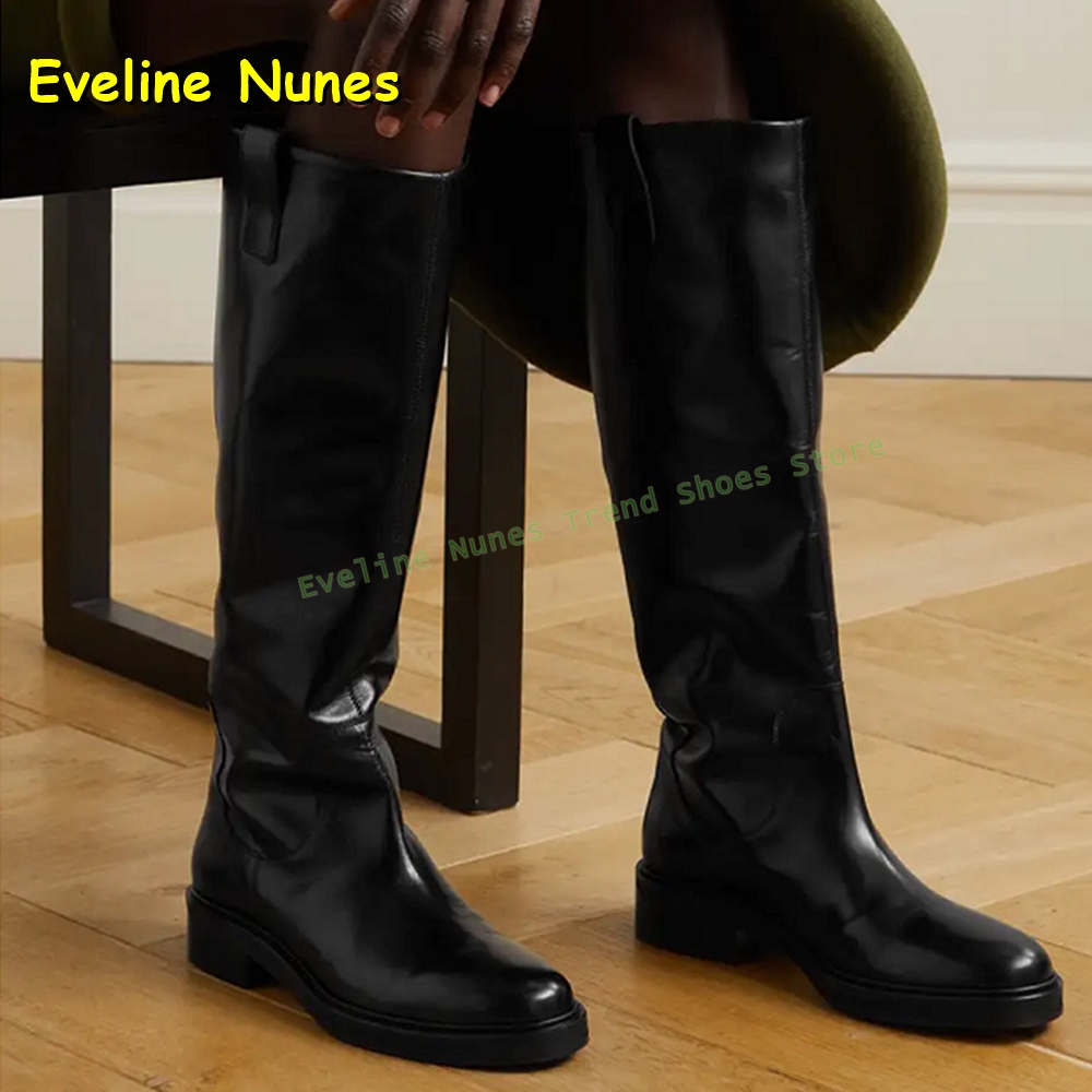 Black Leather Knee High Riding - Leather Work Boots recension och pris