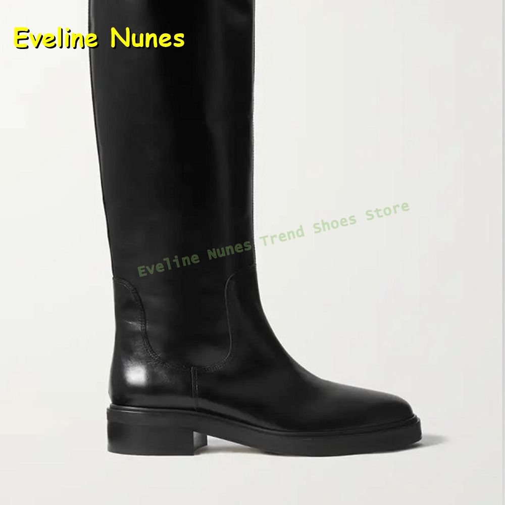 Black Leather Knee High Riding - Leather Work Boots recension och pris