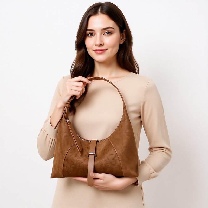 Ladies' suede handbag designer - Leatherwork Designs recension och pris
