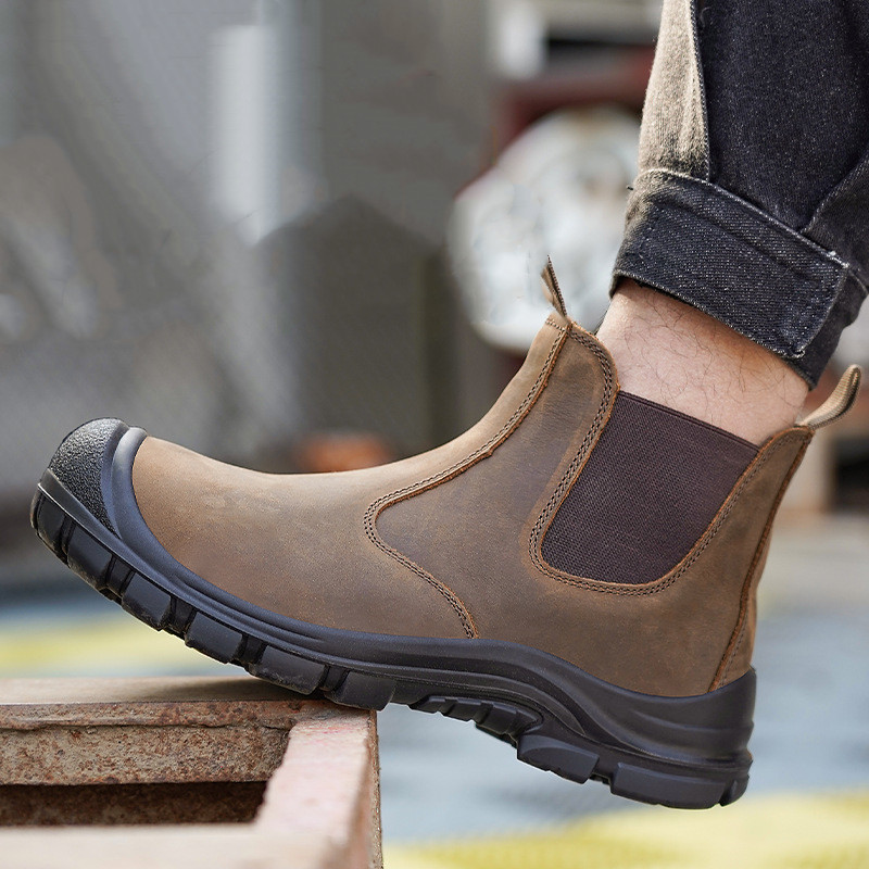 large size men's fashion steel - Leather Work Boots recension och pris