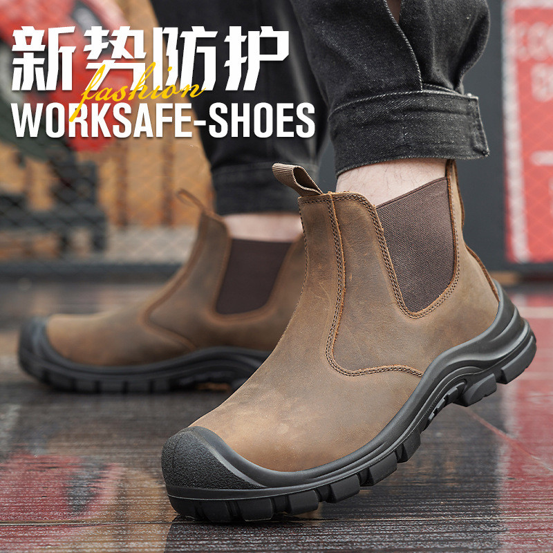 large size men's fashion steel - Leather Work Boots recension och pris