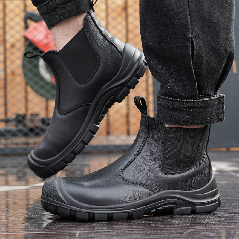 large size men's fashion steel - Leather Work Boots recension och pris
