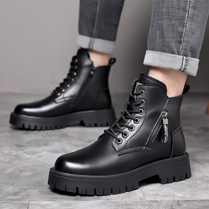 Men Classic Genuine Leather Bo - Leather Work Boots recension och pris