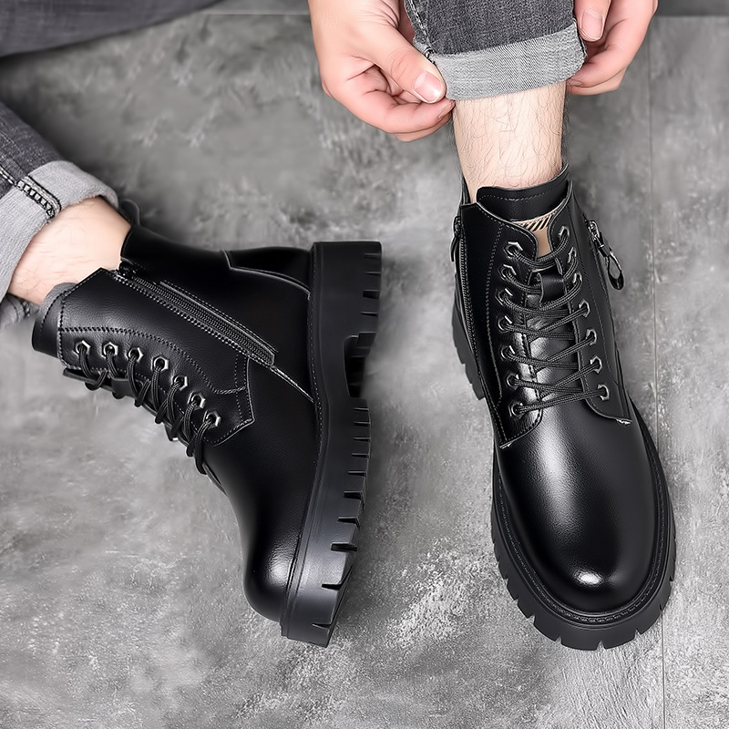Men Classic Genuine Leather Bo - Leather Work Boots recension och pris