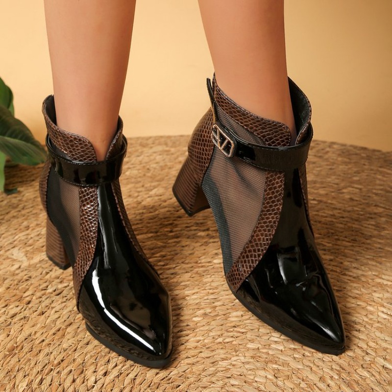 Women's Hollowed Out Mesh Boot - Leather Work Outfit recension och pris