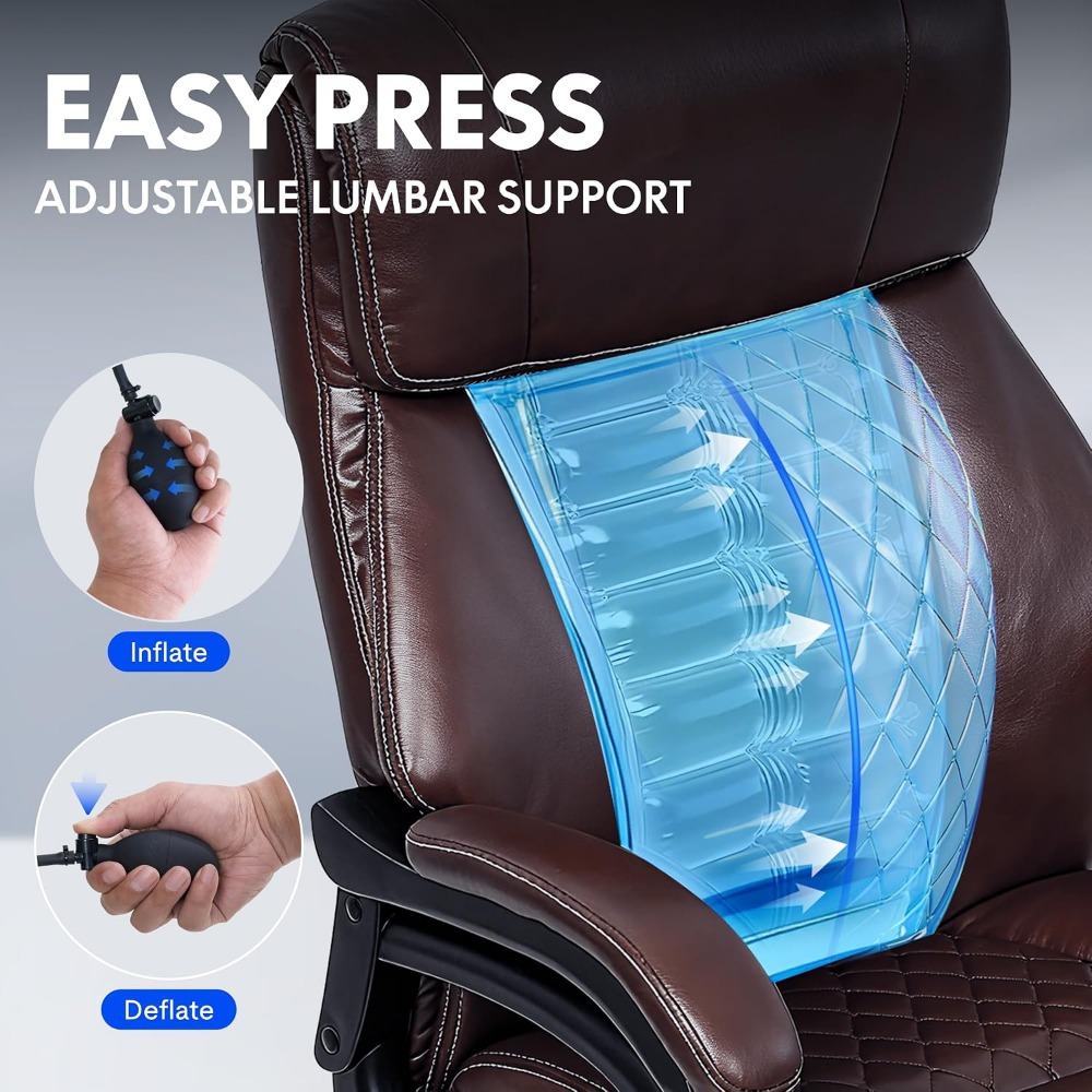 High-Capacity Office Chair for - Leather Work Is recension och pris