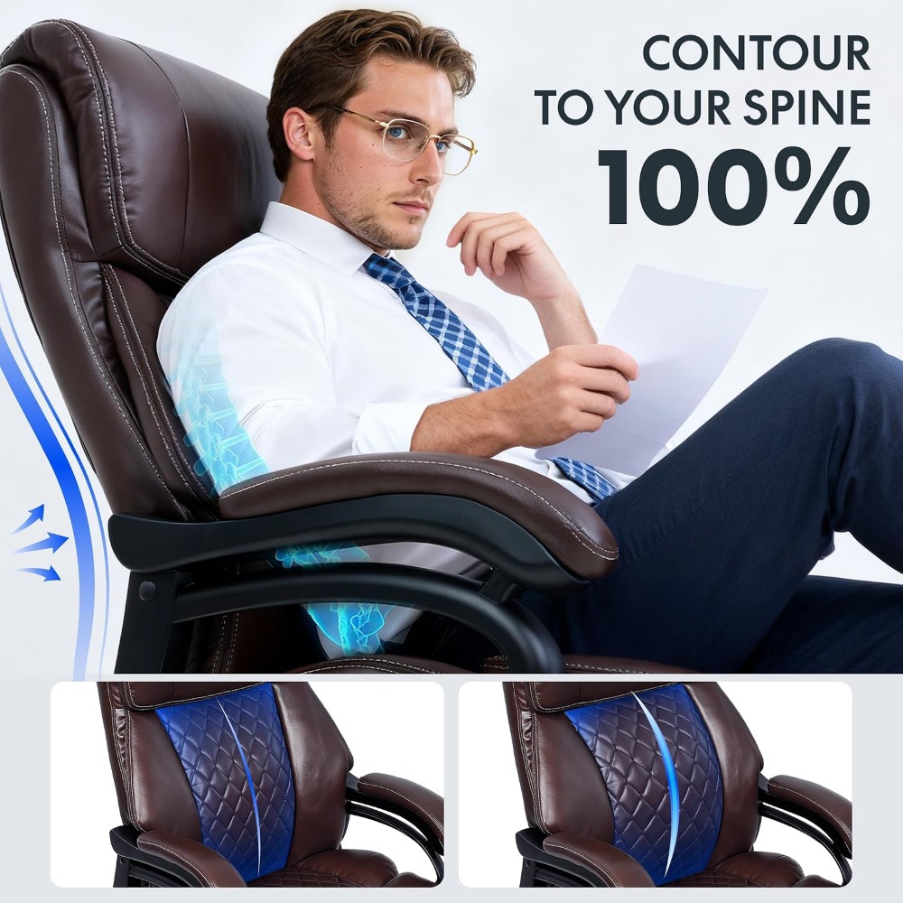 High-Capacity Office Chair for - Leather Work Is recension och pris