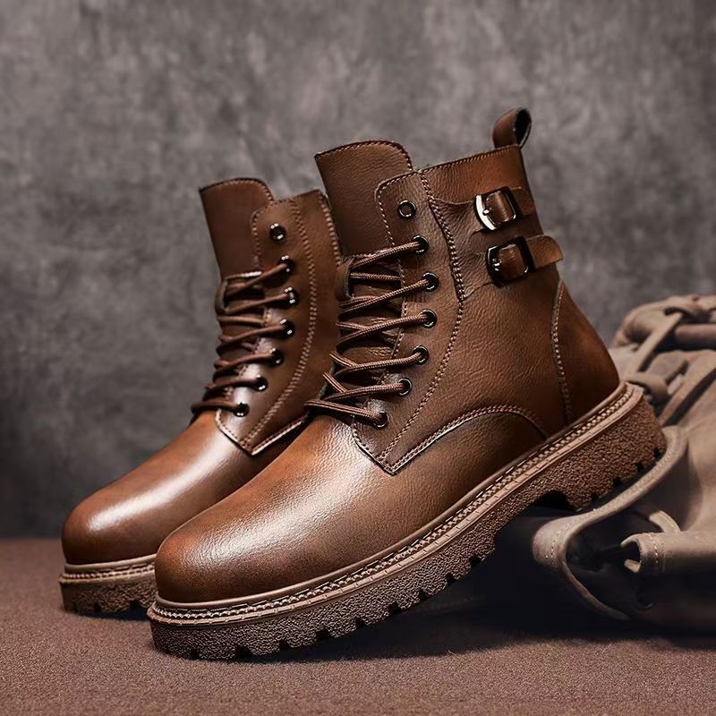 Men Autumn Winter Big Size Gen - Leather Work Boots recension och pris