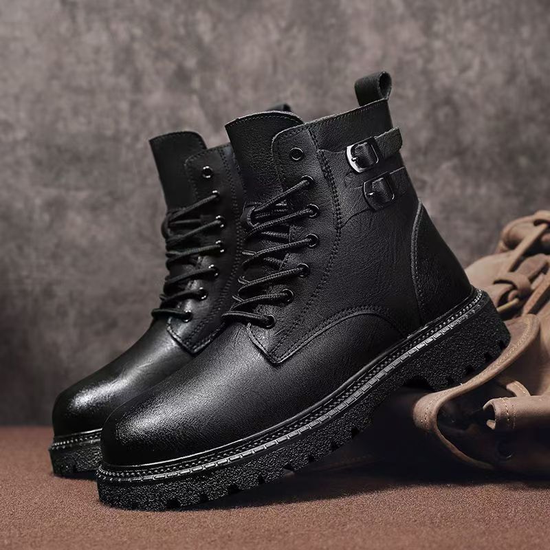 Men Autumn Winter Big Size Gen - Leather Work Boots recension och pris