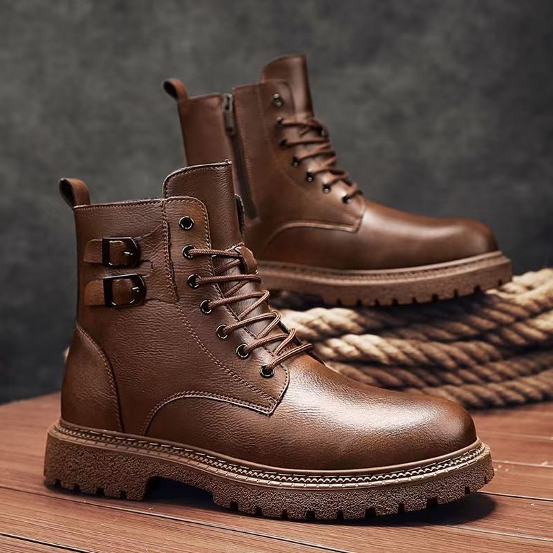 Men Autumn Winter Big Size Gen - Leather Work Boots recension och pris