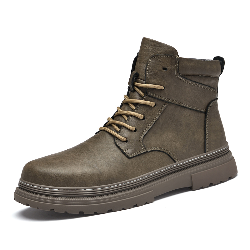 Warm Winter Men Leather Shoes  - Leather Work Boots recension och pris