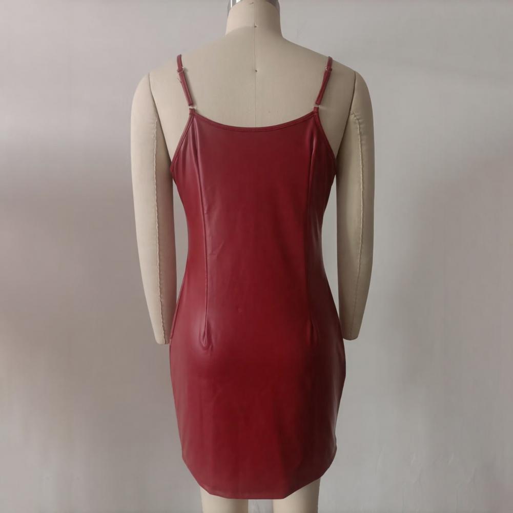 Women Faux Leather Skirt Suit  - Leather Work Outfit recension och pris