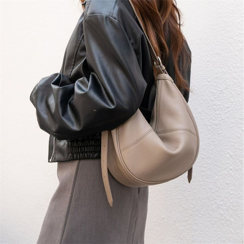 BURMINSA Genuine Leather Cresc - Leather Work Handbags For Women recension och pris
