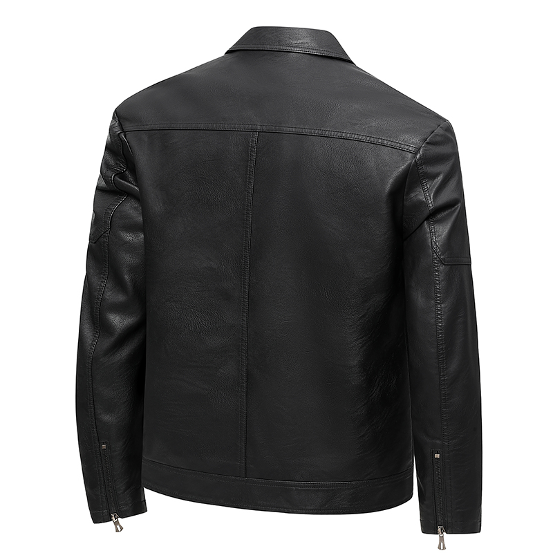 Men's Lapel Leather Jacket Spr - Leather Work Jacket Mens recension och pris