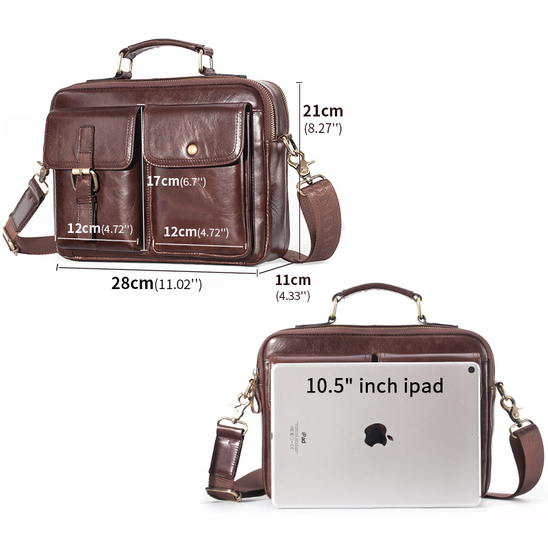 Brand New Cowhide Leather Mess - Leather Work Handbag recension och pris