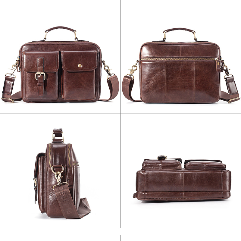 Brand New Cowhide Leather Mess - Leather Work Handbag recension och pris
