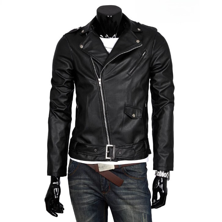 Men Vintage Faux Leather Motor - Leather Work Jacket Mens recension och pris
