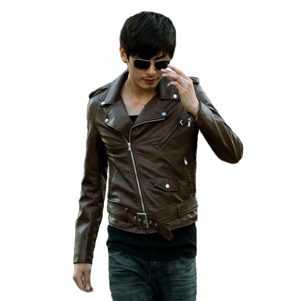 Men Vintage Faux Leather Motor - Leather Work Jacket Mens recension och pris